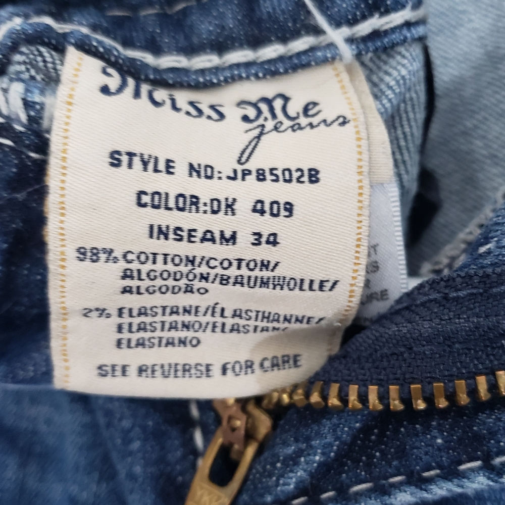 SOLD!! Miss Me Jeans  28x34 Gold n Silver Crystals, sequins, - Picture 5 of 6